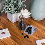 Galashield Flat Glass Marbles for Vases Black Glass Gems Beads Pebbles Vase Filler (5 LBS, Approx. 540 PCS) - color: Black, size: 5 LBS