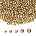 PATIKIL 1000 Pcs No Hole Pearls, 3mm 4mm 5mm 6mm 8mm Mini Round Faux Pearl for Art Crafts Jewelry Making Nail Vase Filler Birthday Wedding Party, Dark Gold - color: Dark Gold