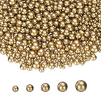 PATIKIL 1000 Pcs No Hole Pearls, 3mm 4mm 5mm 6mm 8mm Mini Round Faux Pearl for Art Crafts Jewelry Making Nail Vase Filler Birthday Wedding Party, Dark Gold - color: Dark Gold
