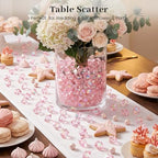 DomeStar 550PCS Bright Pink Vase Fillers, Small Acrylic Fake Ice Rocks Gems Crystals Diamonds for Table Centerpiece Fish Tank Table Scatter Photography Props Display (0.4 * 0.6) - color: Bright Pink