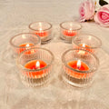 6pcs Clear Votive Tealight Candle Holder, Glass Tea Light Candle Holders for Tabletop Centrepiece Decor, Wedding Reception, Home Dining, Birthday Party and Christmas Holiday