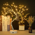 20" LED Firefly Tree Lights | Bonsai - Bedroom, Desk Top, Table Lamp Decoration | USB/Battery Operated | Touch Switch | DIY Adjustable Branches | Home Party Holiday | Warm Lighting