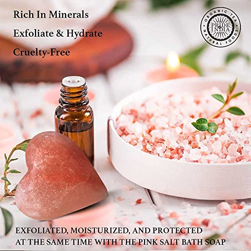Pride Of India Pink Salt Crystal Accessories (Pink Salt Crystal Soap - Heart Shape) - color: Pink Salt Crystal Soap - Heart Shape