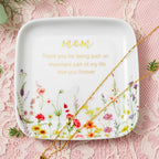 Crisky Jewelry Ring Dish for Mom Birthday Gifts Thinking of You Gift for Mom Mother's Day Gift from Daughter Son for Thanksgiving Christmas Valentine Gift Ideas (Love You Forever) Thrinket Tray - style: Mom Thank You for Being Such an Important Part of My