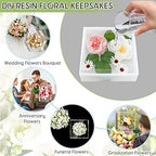 Potchen 3 Pcs Large Silicone Molds for Resin Activity Hexagon Glossy Deep Square Molds with 3 Pcs Round Epoxy Resin Patterns for Flowers Preservation DIY Making (Arch Style) - style: Arch Style