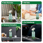 Glass Bud Vase, Green, Small Flower Vase, Set of 6, Simple and Solid, Aromatherapy Bottle, for Lady, Classy Gift for Mother's Day, Birthday, or Wedding, - color: Green