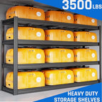 67" W Garage Shelving Heavy Duty, 4 Tier Garage Shelves, 68" H Adjustable Storage Shelving Unit, Commercial Metal Shelves for Warehouse, Basement, Shop, 67" W x 20" D x 68" H - size: 68"Wx20"Dx68"H | 4 Tier