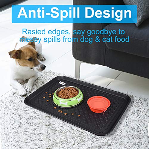 Multi-Purpose Boot Mat, Shoe Mat, Pet Bowl Tray, Waterproof for Indoor and Outdoor Floor Protection, 24" x 15"/2 Pack - size: 24x15"*2 pack