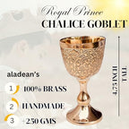 ALADEAN Vintage Chalice Goblet | 1x Royal Wine Cups of King Arthur - Renaissance Medieval Gifts for Communion, Christmas Wedding Anniversary Drinkware Pack of 1pc (Prince Goblet) - style: Prince Goblet
