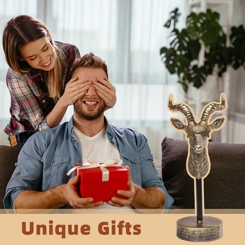 Handcrafted Resin Sculpture (Antelope)- Modern Home Decor Accent, Trending Living Room & Office Decor, Elegant Tabletop & Shelf Decor for Desk, Bookshelf, Nightstand - Unique Gift Idea - style: Antelope