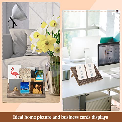 Blulu 31 Pack Wooden Earring Display Stand 7 Slots jewelry Display Holder with Earring Card for Selling Vendors Retail Show - color: Brown, Light Brown