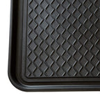 Stalwart 75-ST6012 All Weather Boot Tray-Water Resistant Plastic Utility Shoe Mat for Indoor and Outdoor Use in All Seasons (Black), Large - style: 1-Pack