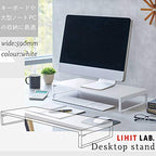 LIHIT LAB Desktop Stand, 9.8 x 23.2 x 3.1 inches, White (A7332-0) - color: White, size: 9.8" x 23.2" x 3.1", style: Single
