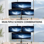 WALI Triple Monitor Mount - Extra Tall 3 Monitor Desk Mount for 13-49 Inch Ultrawide Screens, Up to 44 lbs, Fully Adjustable Heavy Duty Monitor Arm, VESA 75/100 mm (GSDM003-P), Black - size: 13"-49", style: Triple Arms