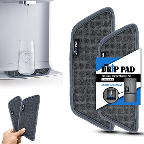 Refrigerator Drip Catcher for Water Tray, Protects Ice and Water Dispenser Pan From Spills, Mineral Build-Up and Water Splatter (2 pack, Grey) (Rectangular) - style: Gray Rectangular