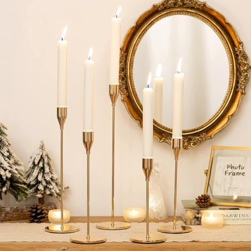 12 Pack Silicone Candle Grippers for Taper Candles | Flexible Holders to Keep Candles Upright | Fits 3/4 inch(0.75") Diameter Standard Candles, Wedding & Event Decor
