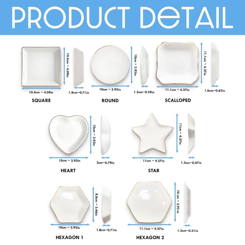Personalized Chinoiserie Floral Jewelry Dish Ceramic Ring Holder Square Trinket Tray Custom Grandparent Mother Birthday Present We Love You Heart Shaped Toile Mother’s Day Keepsake With Names - color: Design 03
