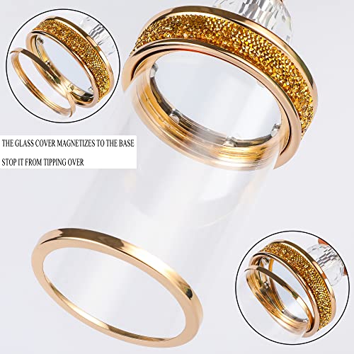Candle Holder, Pillar Candle Holders, Crystal Candlesticks Holder for Wedding, Parties, Events, Chirstmas,Home Decor, Table Centerpieces CH028D (M) - size: Gold ( M )