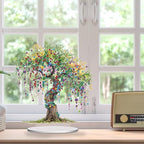 5D Tabletop Diamond Art Kit for Adults, DIY Diamond Painting Kit Stand Up Special Shaped Crystal Desktop Ornament, Box Package - Tree of Life - color: Tree of Life