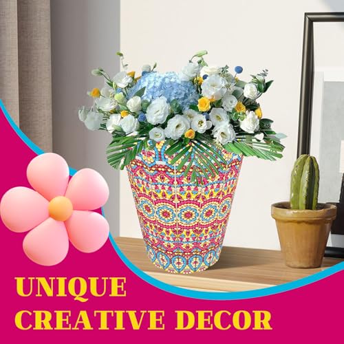 ILYUFO Diamond Art Kits for Adults, DIY Flowerpot Diamond Art, Diamond Painting Kit, Ideal Desktop Ornaments & Thoughtful Female Gifts (Happiness) - color: happiness