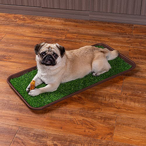 All Weather Boot Tray, Extra Large Size Water Resistant Plastic, Multi-Purpose for Shoes, Pet Feeding Trays, Mudroom Entryway, Garage, Indoor or Outdoor – Extra Large, 40”x20”(Brown) - style: Brown