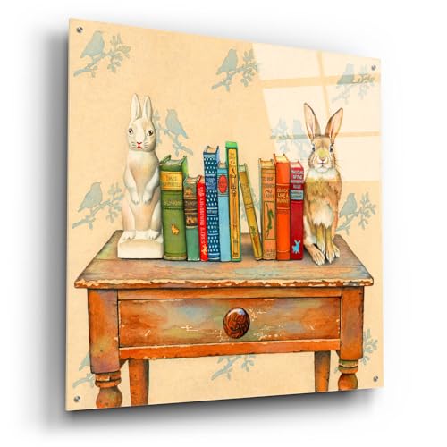 Epic Art 'Bookends' by Marvindale Acrylic Glass Wall Art, 36" x 36" - size: 36L" x 36W"