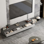 Mid-Century Modern Extendable TV Stand with Ample Storage for Living Room – Adjustable TV Cabinet from 78.7" to 130", 3-Drawer Entertainment Center, Grey - color: Grey