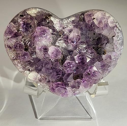 HQRP-Crystal 2-3/8" Acrylic Display Stand Pedestal for Crystal Heart / Slice / Slab and other Stones - size: 2-3/8"