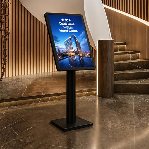 Sign Holder Stand 21x29 inch-Adjustable Floor Standing Sign Holder-Heavy Duty Aluminum Menu Stands with Snap-Open Frame Display for Malls,Schools,Restaurants(Black) - color: Black