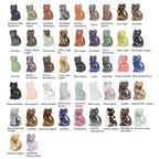 Justinstones Quartz Crystal Gemstone Carved Cat Sculpture Animal Kitten Cat Statue 30mm Mini Crystal Sit Cat Figurine Smooth Cute Small Cat Energy Crystal Decor Gift(Pack of 12) - color: 12pcs 30mm Sit Cat