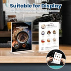 Acrylic Sign Holder, 5x7, 15 Pack Vertical Clear Table Menu Display, Double Sided, Plastic Stand, Suitable for Restaurants, Office, Store, Fair - color: Vertical 15 Pack 5x7