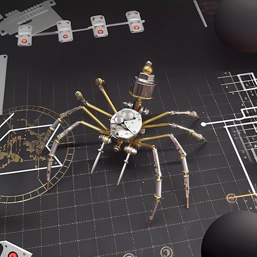 Mechanical Metal DIY 3D Spider Model Insect Brass Puzzle Assembly DIY Gift Craft Hobby for Men for Family and Friends(Mechanical Spider) - style: Mechanical Spider