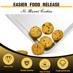 Baking Sheet Pan Set of 3, Commercial Quality Aluminum Cookie Sheets for Oven, Umite Chef Warp Resistant Baker's Half/Quarter/Jelly Roll Pans, Thick Cookie Tray Pans for Baking, Roasting - size: 13x9in 15x10in 18x13in