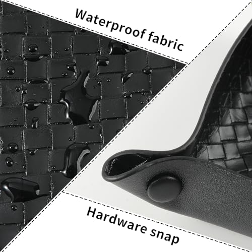 KINIVA 2 Pack PU Leather Jewelry Valet Tray for Men Women,Small Key Bowl for Entryway Table,Portable Travel Catchall Dice Tray (Square-Black-2pcs) - style: Square-Black-2pcs