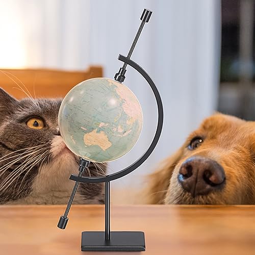 JUXYES Black Metal Sphere Holder Caliper Stand, Hold Max to 2-7/8, Black Caliper Style Display Stand for Mineral, Ornament, Gem, Shell, Coin, etc - color: Black, size: S