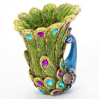 Bits and Pieces - Peacock Vase - Polyresin Sculpted Vase