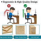 TEAMIX Wood Monitor Stand Riser - 2 Pack Adjustable Dual Monitor Riser for Laptop/PC - color: Maple