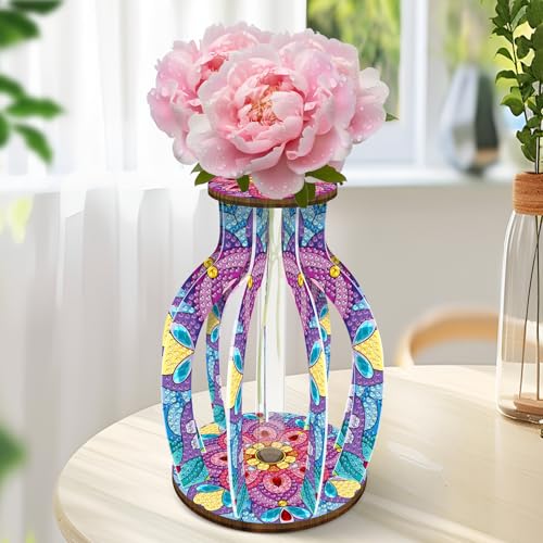 ILYUFO Diamond Art Kits for Adults, DIY Vase Diamond Art, Diamond Painting Kit, Ideal Desktop Ornaments & Thoughtful Female Gifts (Magic) - color: magic