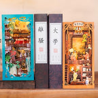 Fsolis Book Nook Kit, DIY Miniature House Kit 3D Wooden Puzzles Craft Kit for Adults Bookshelf Nook Decor Decorative Bookend for Women Teenagers and Book Lovers (Su Dongpo) - style: Su Dongpo