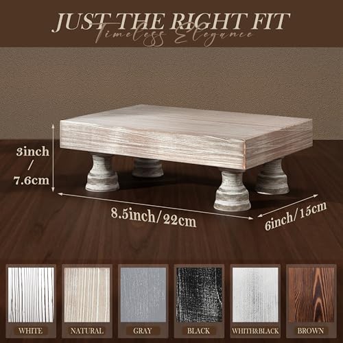 EOSAHR Farmhouse Fir Wood Risers for Decor on Coffee Table - Risers Display Stands for Stylish Home Decor - Perfect for Plant Stand & Perfume Organizer (Natural Wood, 8.5") - color: Natural-Fir Wood