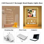 4Pcs 6“ Wooden LED Light Display Stand Base,Rectangle Wood Led Light Base Wooden Lamp Base for Display Photos Acrylic Pictures Plexiglass Crystal Resin Craft Art -Warm Light - color: Warm Light, size: 4PC 6"