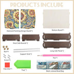 Tontut Diamond Painting kit Storage Box, Sunflower DIY Multifunctional Handmade Storage Box, Suitable for Home Holiday Gifts - color: Sunflower