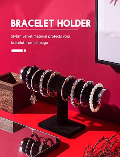 Bracelet Holder Stand,Bracelet Organizer Display for Selling,Bangle Organizer for Women,Watch Storage Holder for Men,Jewelry Business Supplies (Black + metal lid) - style: Style 1 （Black 1 Tier ）