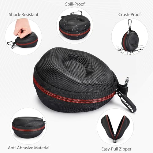 Single Travel Watch Case, Premium Watch Storage Box for Wristwatch & Smartwatch up to 50mm, Portable Crushproof Watch Protection Travel Cases for Men & Women, Travel, Gym, Outdoor Adventures