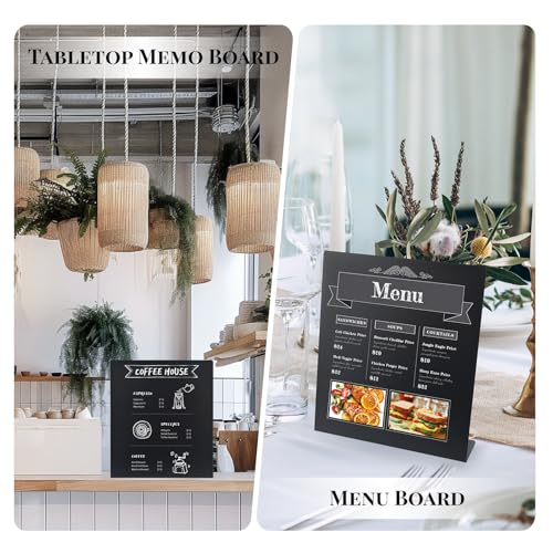 2 Pack Magnetic Board,Magnet Board,Metal Magnetic Bulletin Board,Magnet Display Stand for Home, School, Kitchen, Office (Black) - color: Black