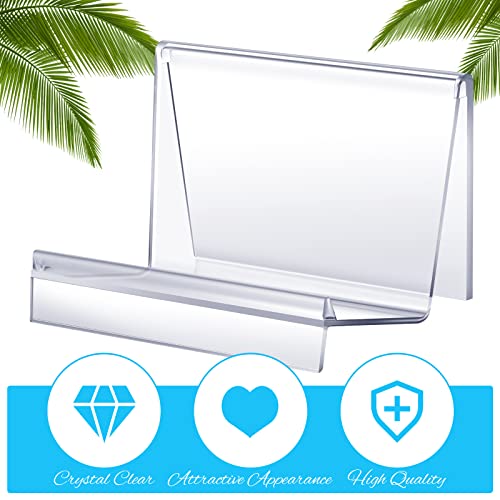 Qunclay 2 Pcs Purse Display Stand Clear Acrylic Wallet Display Stand Purse Holder Handbag Organizer for Bag Phone Cards Store