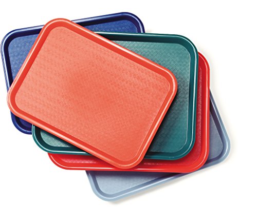 Carlisle FoodService Products CT101403 Cafe Standard Plastic Cafeteria/Fast Food Tray, NSF Certified, BPA Free, 14" Length x 10" Width, Black - color: Black