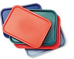 Carlisle FoodService Products CT101403 Cafe Standard Plastic Cafeteria/Fast Food Tray, NSF Certified, BPA Free, 14" Length x 10" Width, Black - color: Black