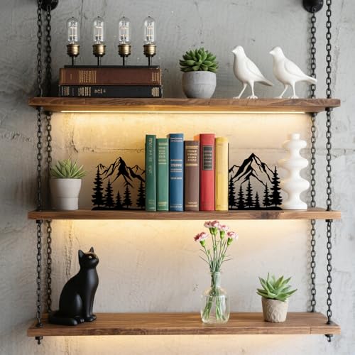 Metal Bookends Mountain Bookends Decorative Modern Book Ends for Shelves Bookshelf Home Office Desk Decorative Shelf Stoppers for Books Space-Saving Desk Organizer - style: Mountain Decorative Bookends