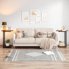 Hosfais Small Side Table Set of 2, C-Shaped Wood Sofa End Table with Metal Frame for Living Room, Bedroom, Small Spaces (Rustic Brown) - color: Rustic Brown, size: Oval 2 Pcs